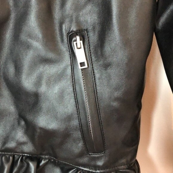 NWT Miami Jacket Size Large Black with Silver Zippers Flare Sleeves Unique - Picture 7 of 13